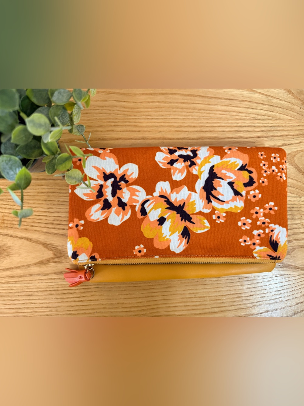🌿4/$25 • Rachel Pally Zahara Floral Reversible Foldover Clutch